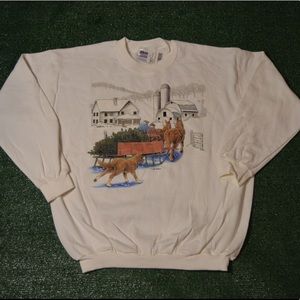 Vintage Cozy Winter Christmas Crewneck!